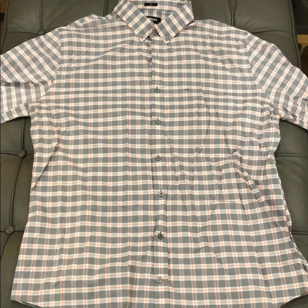 Express performance button down dress shirt